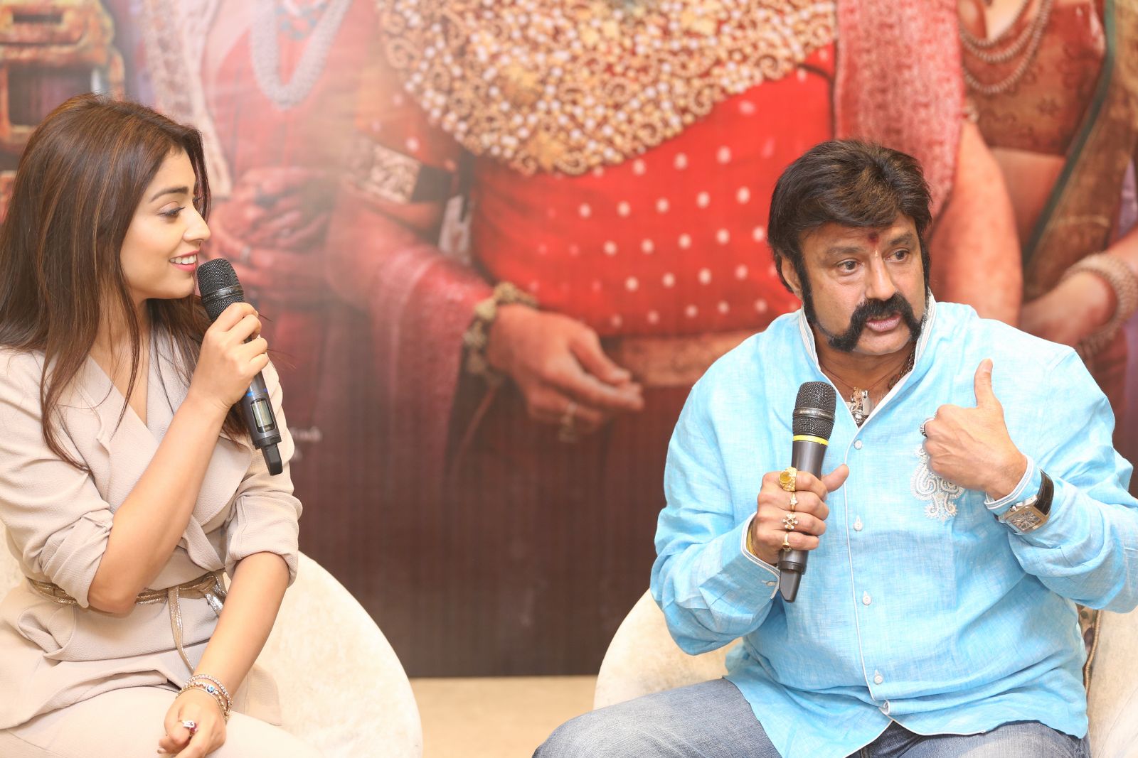 Brand new photo stills From the recent promotional event of Gautamiputra Satakarni   Gautamiputra Satakarni Brand New Stills From Promotional Event of Gautamiputra Satakarni GPSK Shriya Saran Balakrishna 293