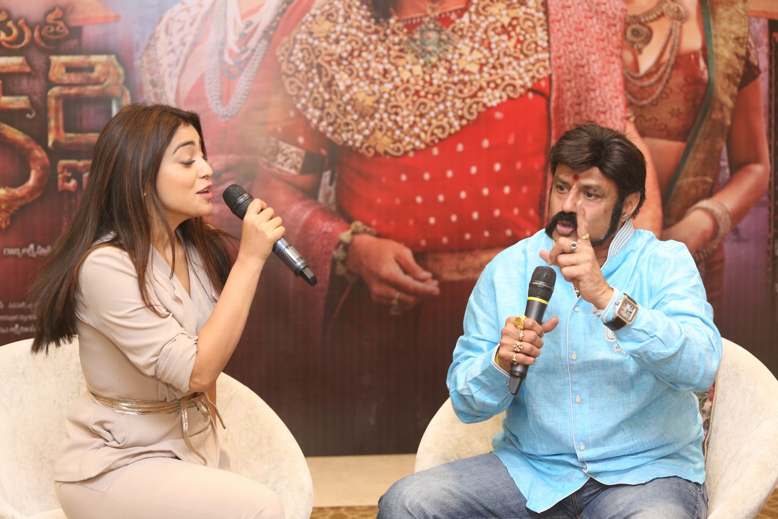 Brand new photo stills From the recent promotional event of Gautamiputra Satakarni   Gautamiputra Satakarni Brand New Stills From Promotional Event of Gautamiputra Satakarni GPSK Shriya Saran Balakrishna 298